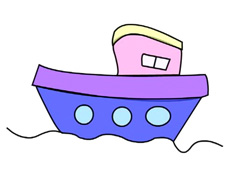 小船簡筆畫圖片